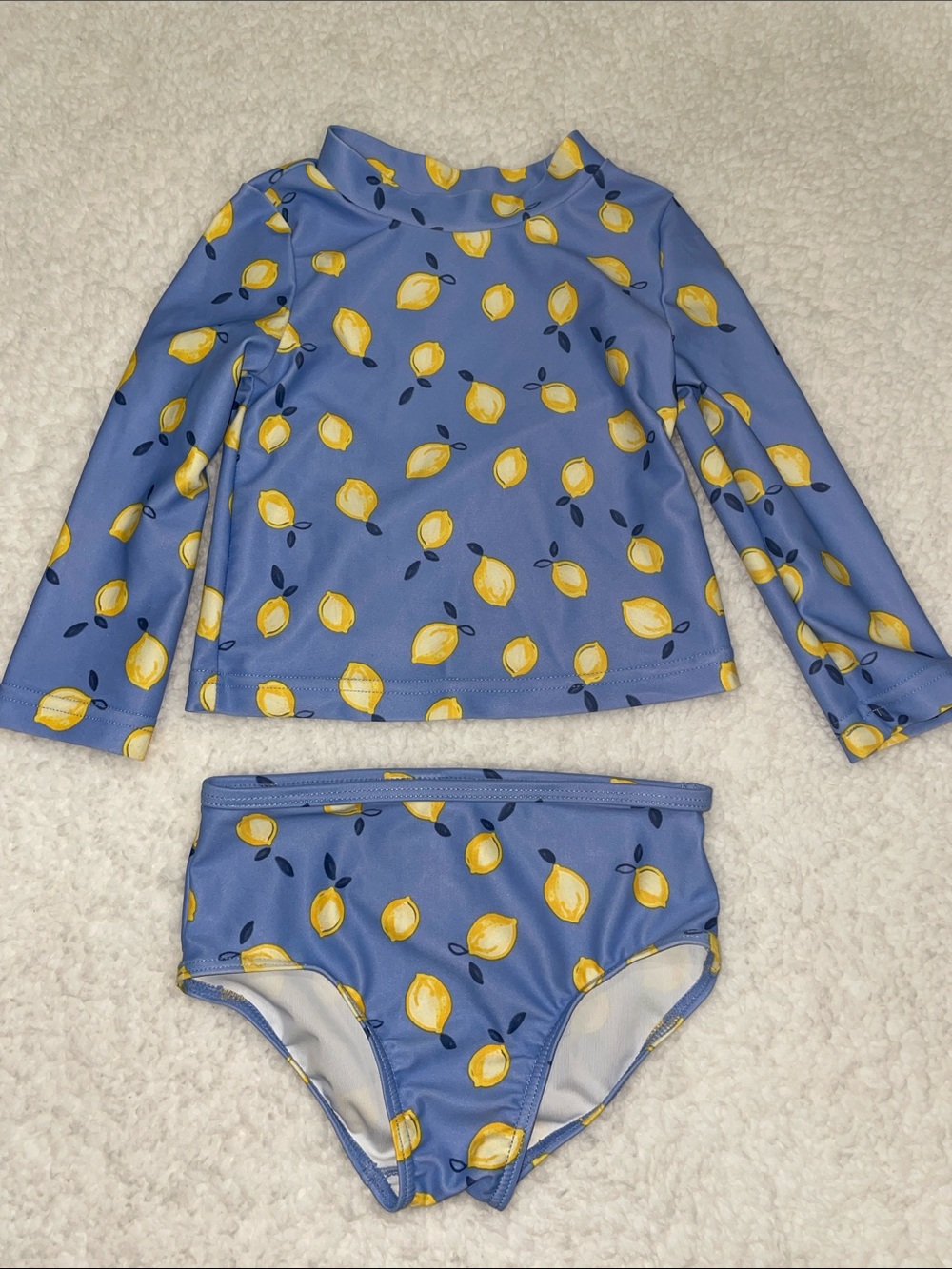 Carter's Lemon Long Sleeve 2 Piece Swim Suit